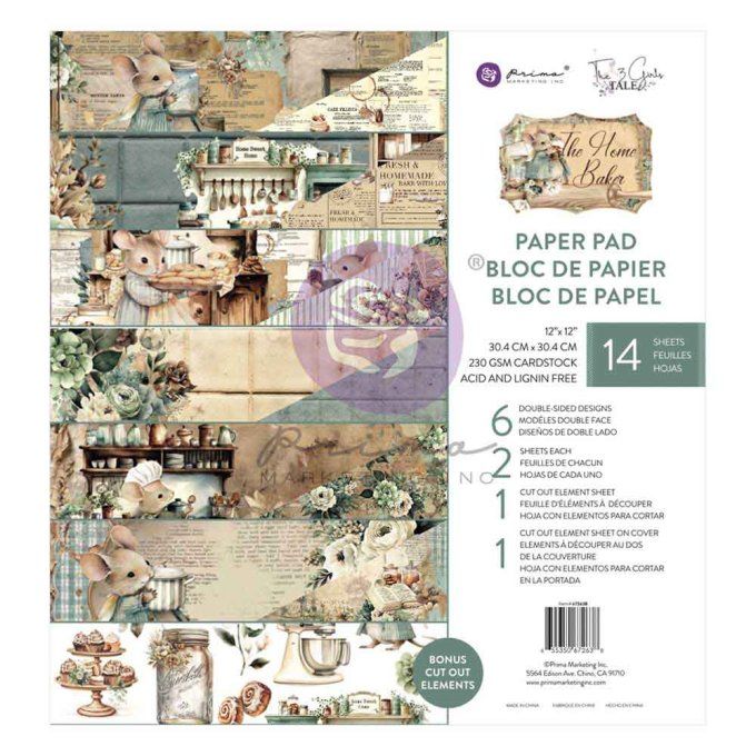 14 feuilles, format 30x30cm environ, The home baker - Prima marketing