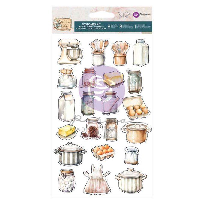 Feuilles de stickers, dimensions : 12.7x20.3cm environ, The home baker - Prima marketing