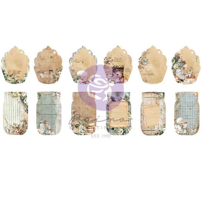 36 die-cuts forme étiquettes, The home baker - Prima marketing 