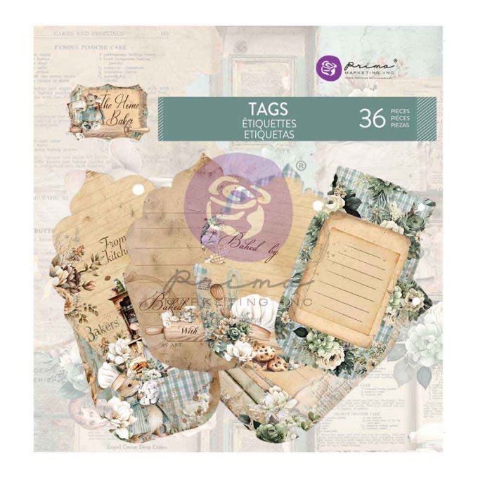 36 die-cuts forme étiquettes, The home baker - Prima marketing 