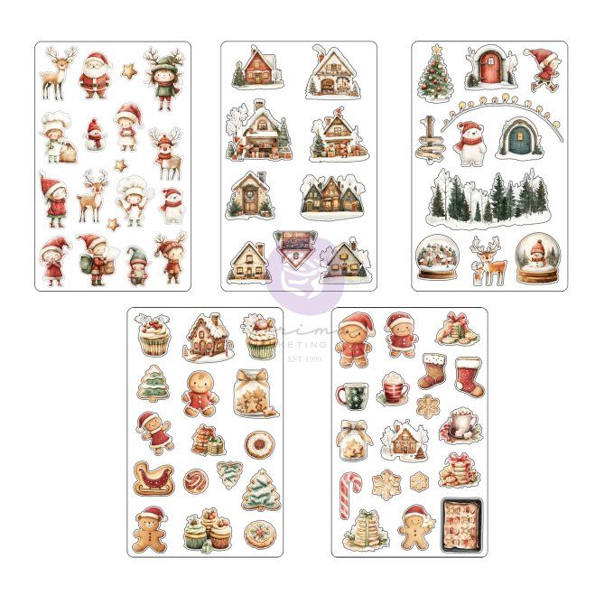 5 feuilles de stickers, Prima, Twinkle & Treats 