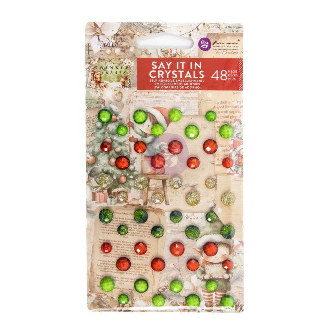 48 Demi-perles, Say it in crystals, Twinkle & Treats - Prima marketing