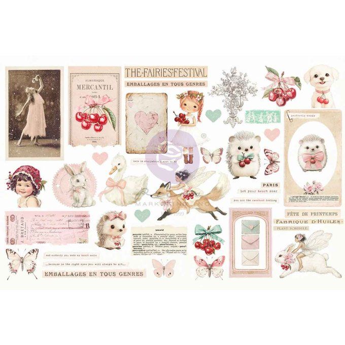 Ephemera, die-cuts (90 pièces), Cherry sweet - Prima marketing