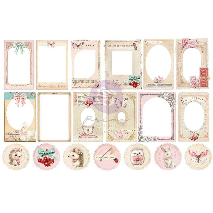 Ephemera, die-cuts (38 pièces), Cherry sweet - Prima marketing