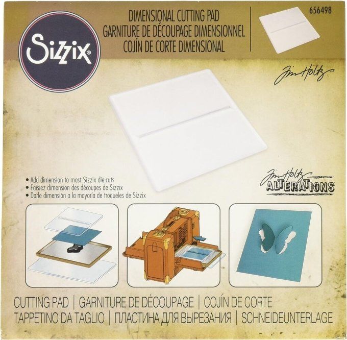 Sizzix, Tim Holtz - plaque de découpe, dimensionnel - dimension : 15.56x15.88x0.32cm