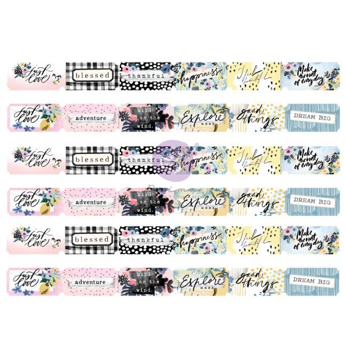 36 die-cuts, tickets, Prima, Spring Abstract