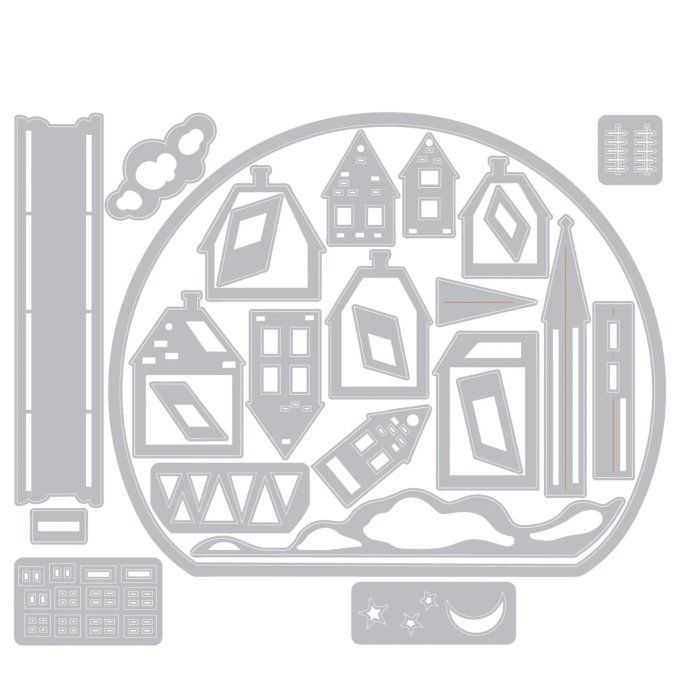 26 Dies/matrices de découpe, Sizzix by Tim Holtz, Snowglobe