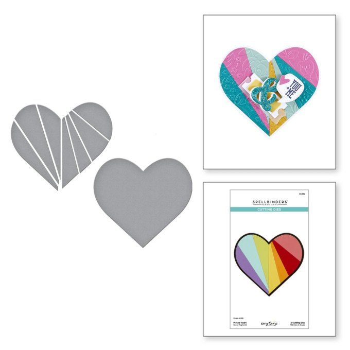 Spellbinders, Dies, Pieced heart - 2 dies