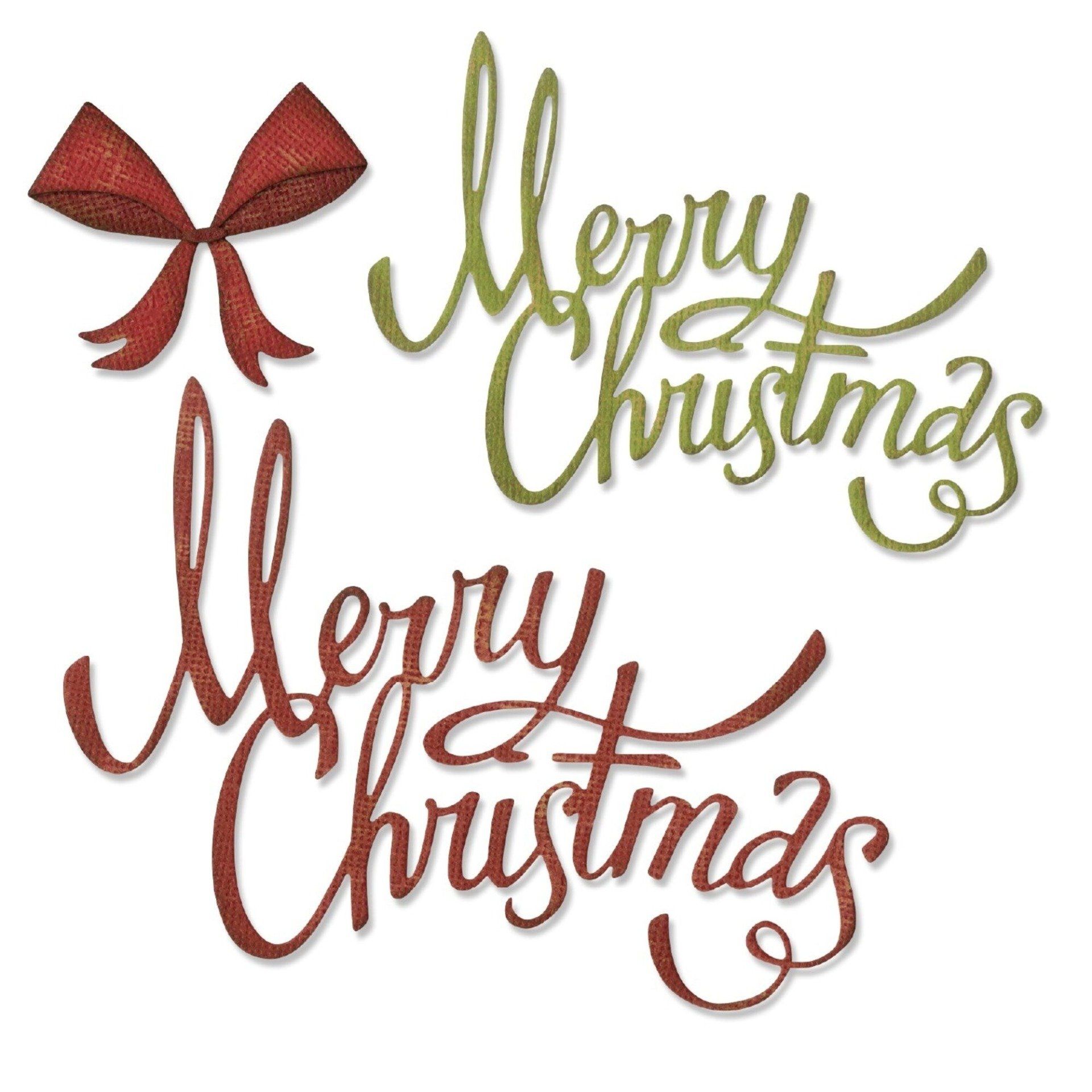 4 Dies/matrices de découpe, Sizzix by Tim Holtz, christmas ribbon