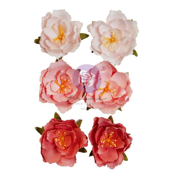 6 pièces, Fleurs en papier, Prima, The plant department