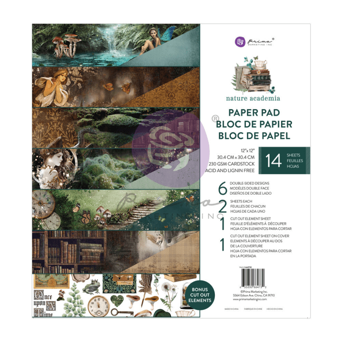 Bloc 30x30cm, 14 feuilles, Nature Academia - Prima marketing