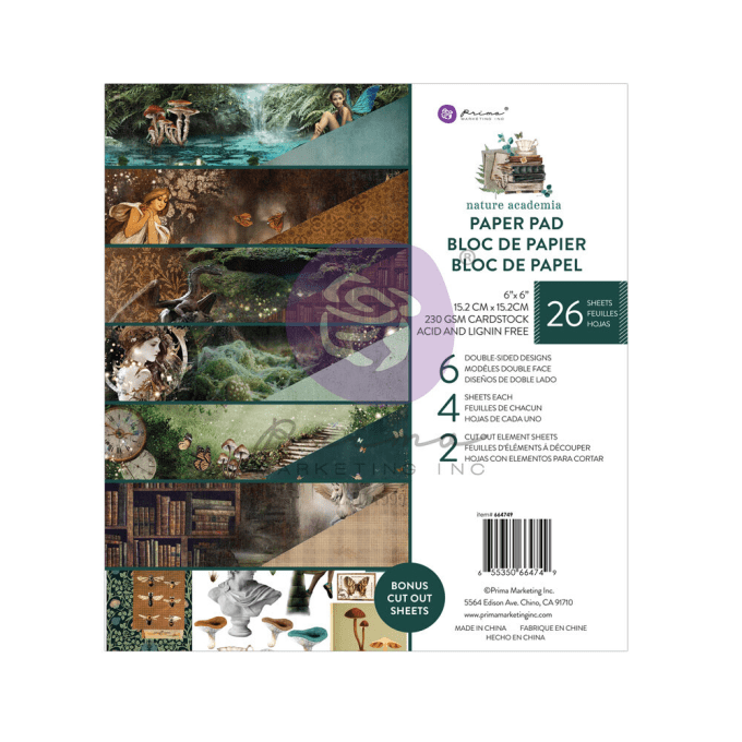 Bloc 15x15cm, 26 feuilles, Nature Academia - Prima marketing 