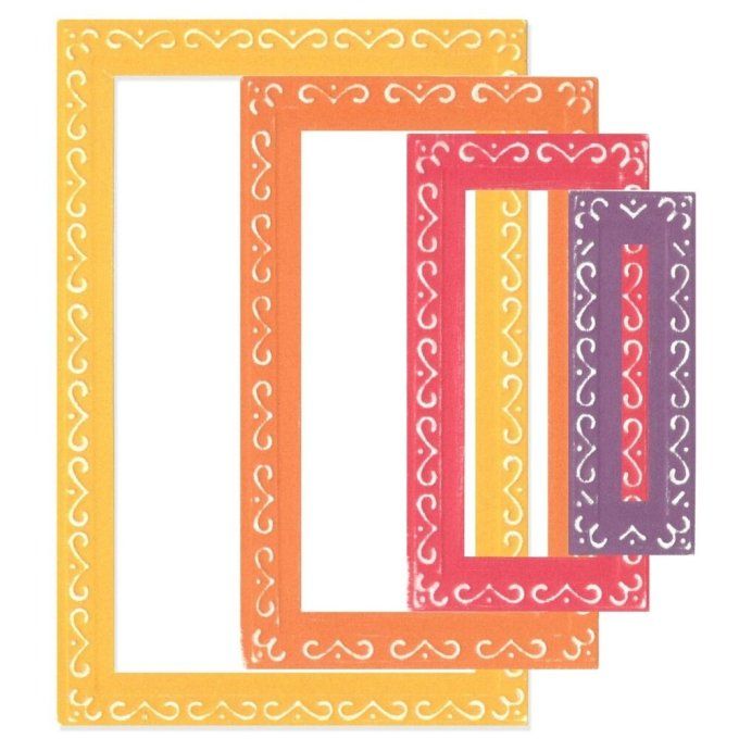 8 Dies/matrices de découpe, Sizzix  - Forme rectangle