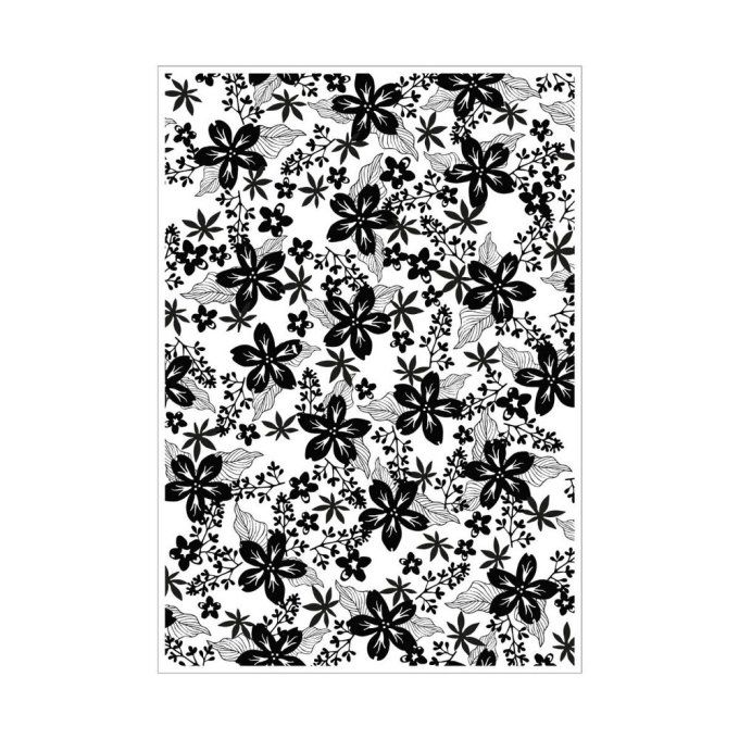 Tampon de fond clear - Sizzix - Cosmopolitan, Petals, dim. de la planche 14.61x20.96cm environ