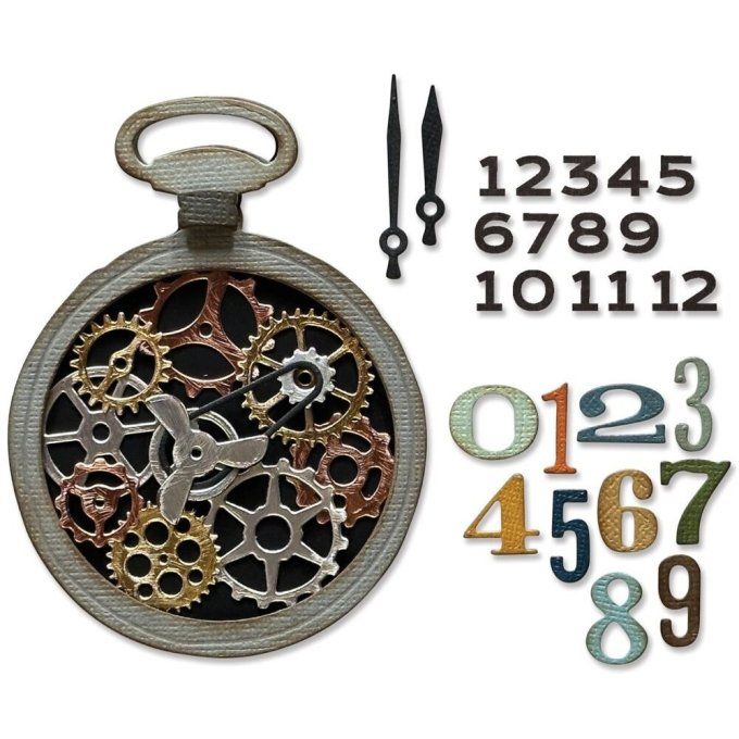  29 Dies/matrices de découpe, Sizzix by Tim Holtz - Vault watch gears
