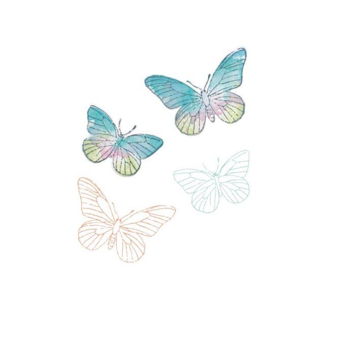 Sizzix, 8 Tampons et 2 dies, Papillons