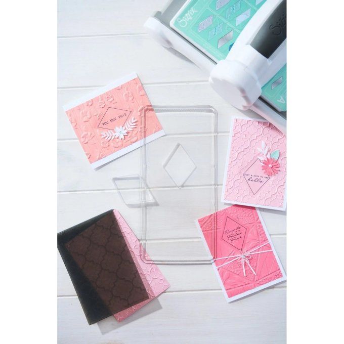 Sizzix, Plaque et insert losange, dimension 13.01x26.67cm environ