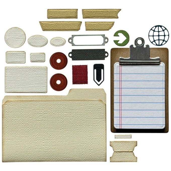 24 Dies/matrices de découpe, Sizzix - Thinlits, noteworthy