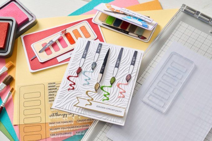 24 tampons, Sizzix - Eileen Hull, Swatch cards