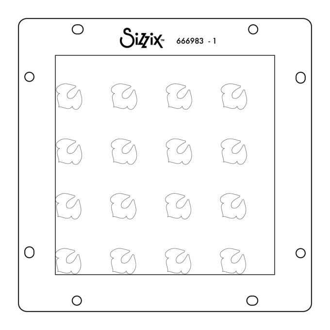 1 pochoir rotatif, Sizzix - Flower power