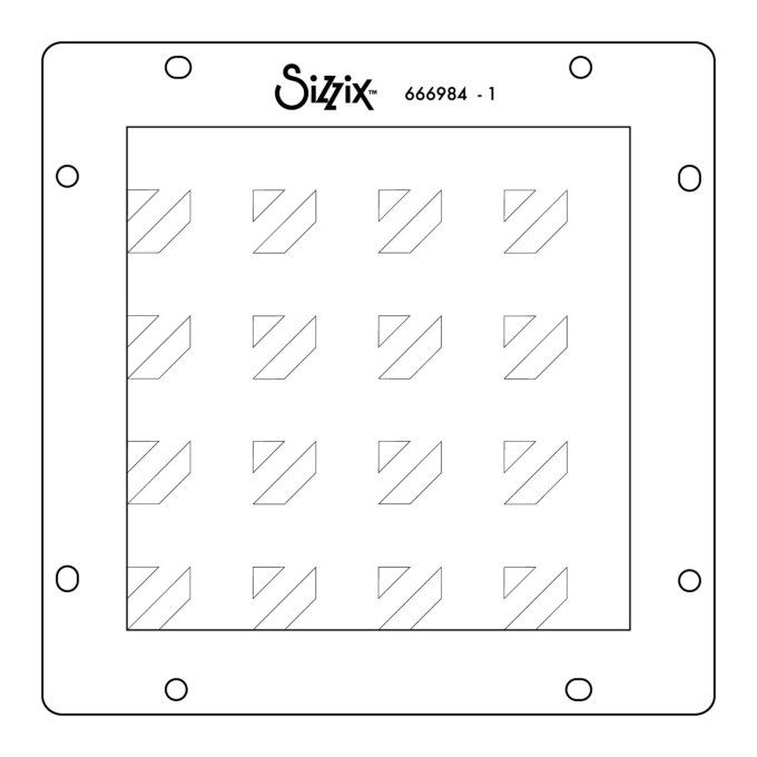 1 pochoir rotatif, Sizzix - Geo blocks