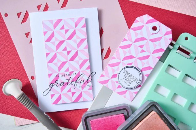 1 pochoir rotatif, Sizzix - Geo blocks