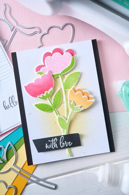 22 tampons, Sizzix - Fleurs fantaisies