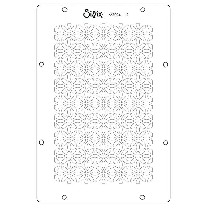 Sizzix studio, 4 pochoirs, backgrounds