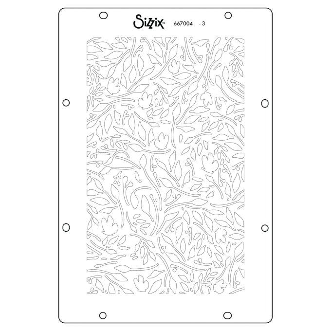 Sizzix studio, 4 pochoirs, backgrounds