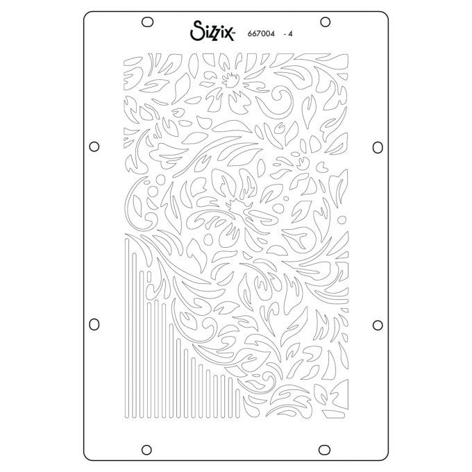 Sizzix studio, 4 pochoirs, backgrounds