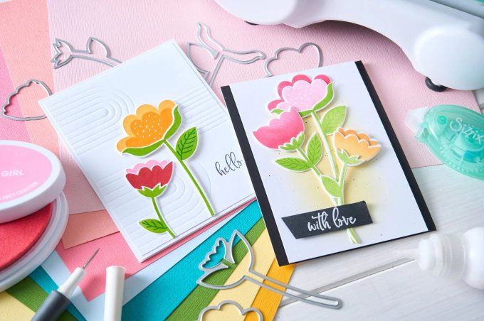 19 matrices de découpe, Sizzix - Fleurs fantaisies