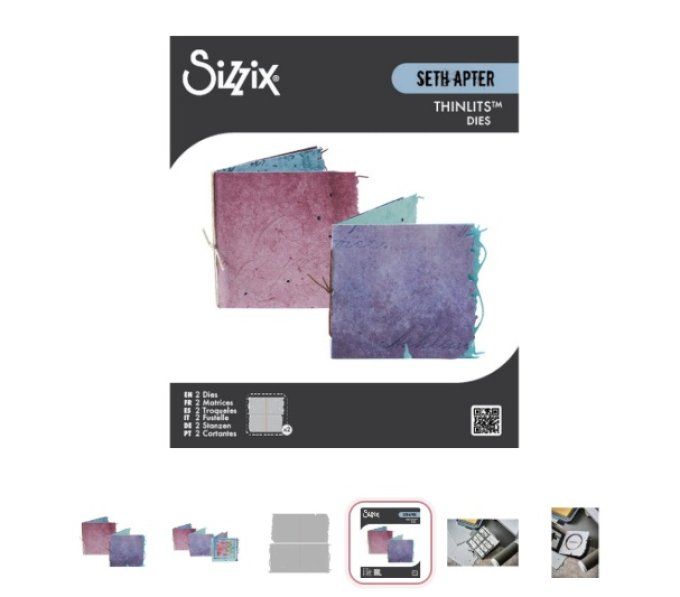 2 Dies/matrices de découpe, Sizzix - Thinlits, Seth apter 