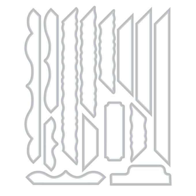 15 tampons et 14 Dies, Sizzix, 49andmarket - Cadres à construire