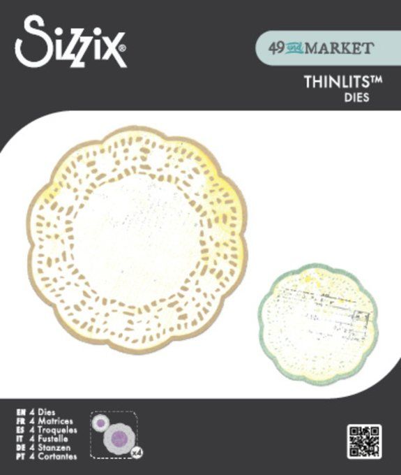 4 Dies, Sizzix, 49andmarket - Dentelle, napperon