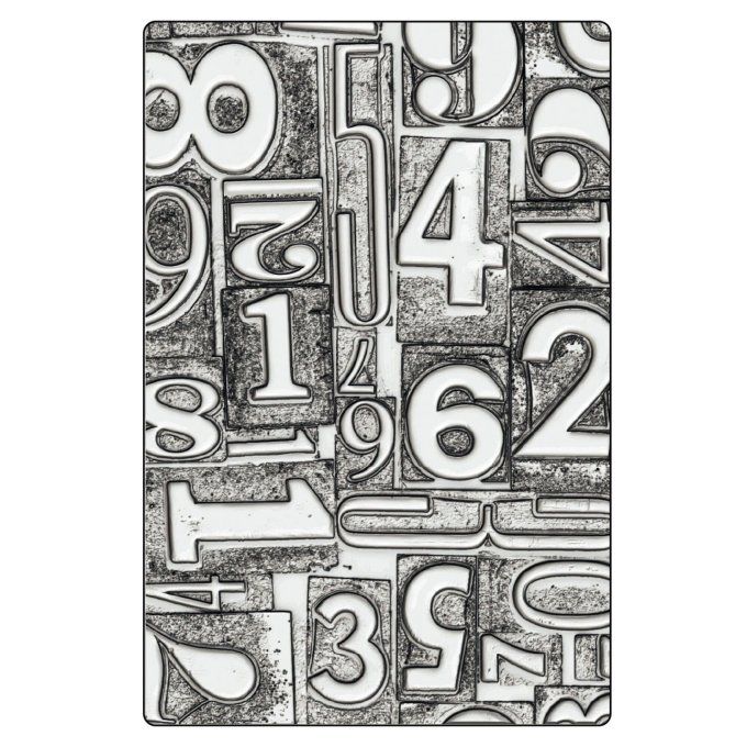 Classeur d'embossage, Sizzix, Tim Holtz - Numbered - dim. : 15.24x21.59x0.64cm environ
