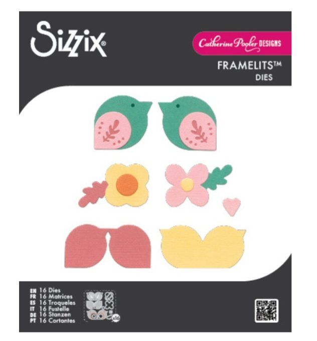Sizzix studio, 16 dies - Birds & blooms