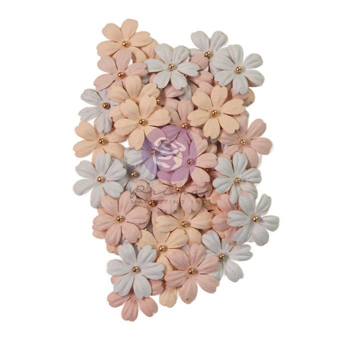 48 pièces, Petites Fleurs en papier, Prima, Bohemian heart