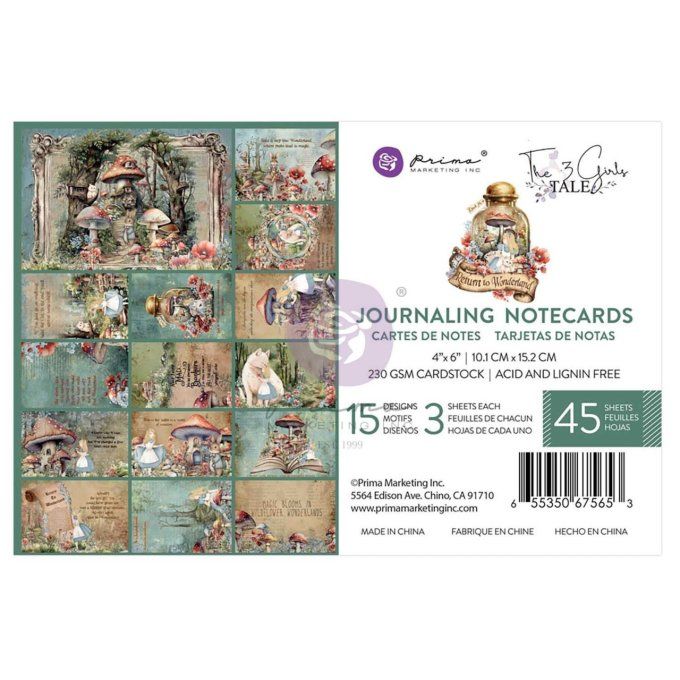 45 cartes collection Return to wonderland - Prima - format 10.1x15.2cm 
