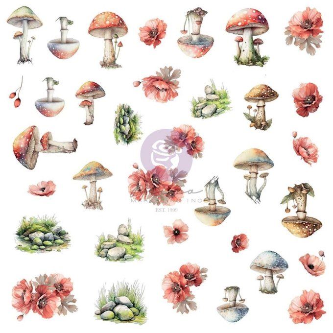 70 die-cuts,  Ephemera, Prima, Return to wonderland 