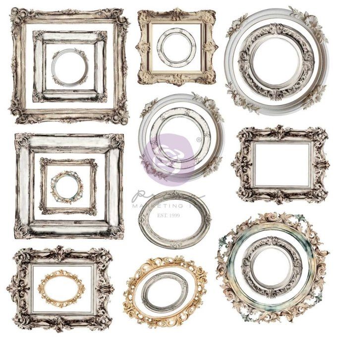 40 die-cuts,  Ephemera, vintage wonderland frames, Prima, Return to wonderland
