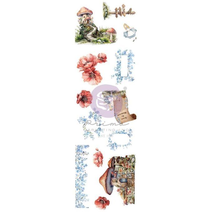 Rouleau de stickers transparent, longueur 2m, Prima, Return to wonderland 