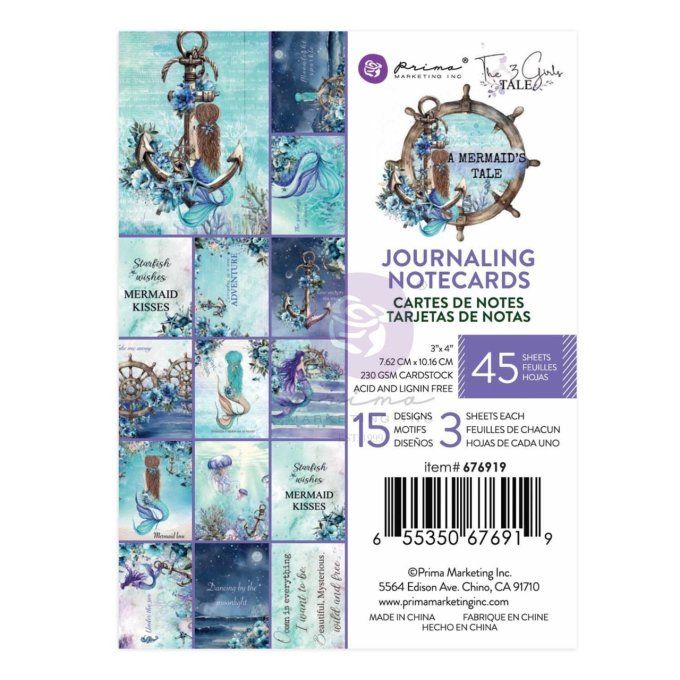 45 cartes collection A mermaid's tale - Prima - format 7.62x10.16cm