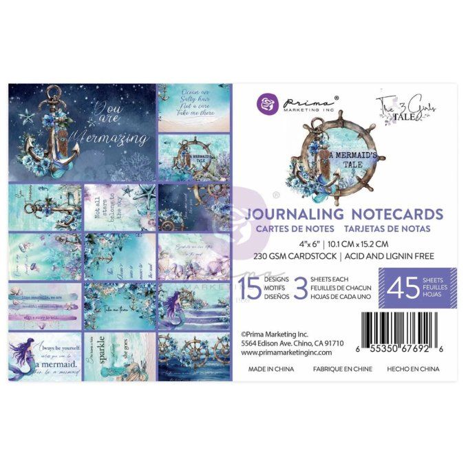 45 cartes collection A mermaid's tale - Prima - format 10.1x15.2cm 