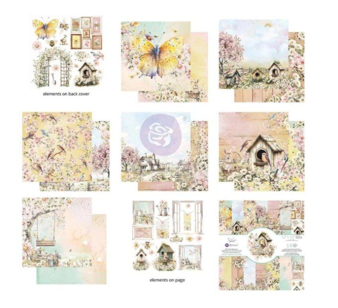 14 feuilles format 30x30cm, Among the wildflowers - Prima marketing