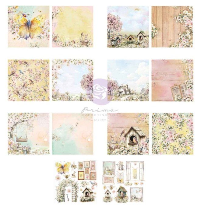 14 feuilles format 30x30cm, Among the wildflowers - Prima marketing