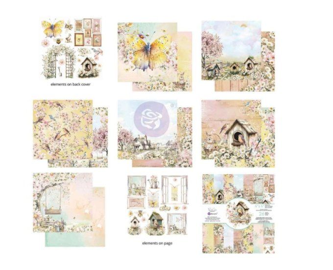 26 feuilles format 15x15cm, Among the wildflowers - Prima marketing