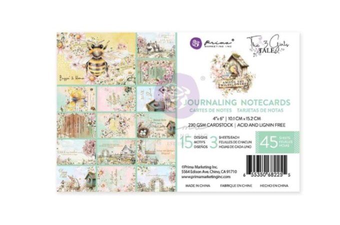 45 cartes format 10x15cm, Among the wildflowers - Prima marketing