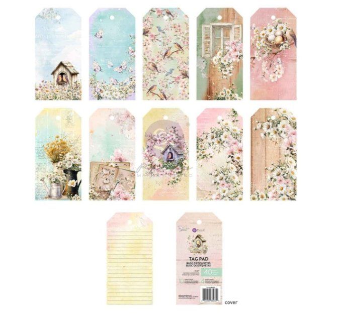 40 tags format 7.6x15.2cm, Among the wildflowers - Prima marketing 