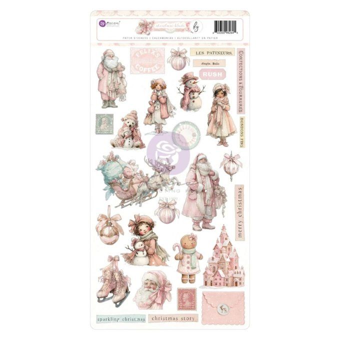 Prima marketing - Christmas blush - Stickers - Dimensions de la feuille 15 x27cm environ
