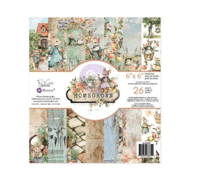 Bloc de papier -  format 15.24x15.24cm, Homegrown - Prima marketing